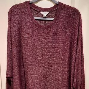 Wine colored soft thermal shirt